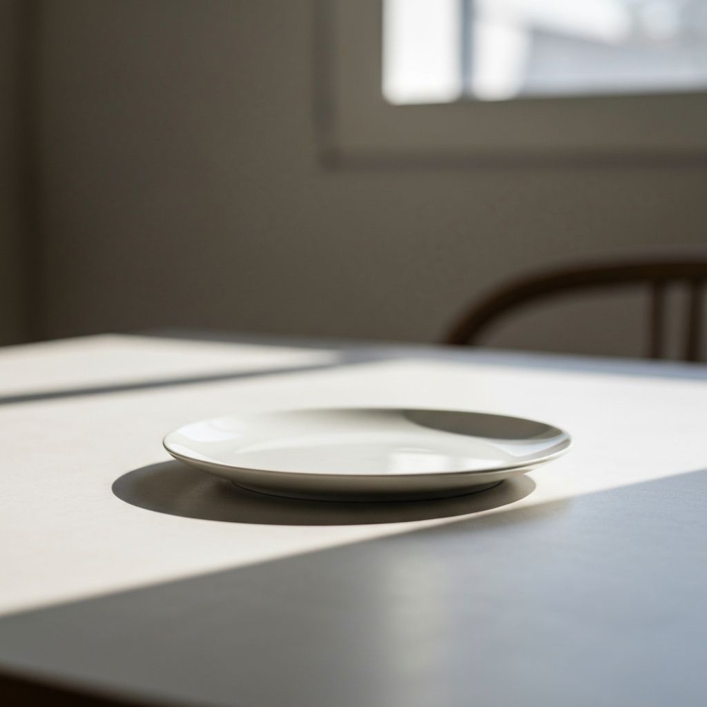 Minimalist table setting with window